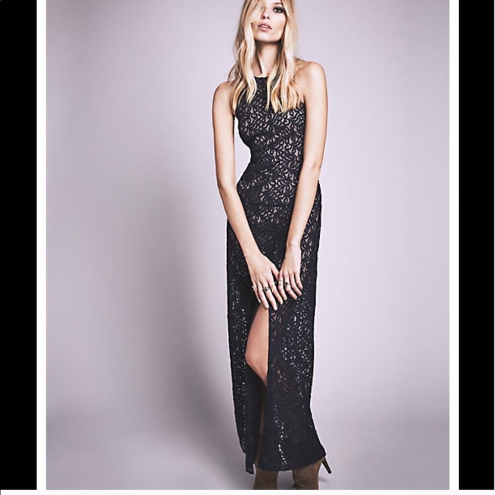 Free People lace column dress